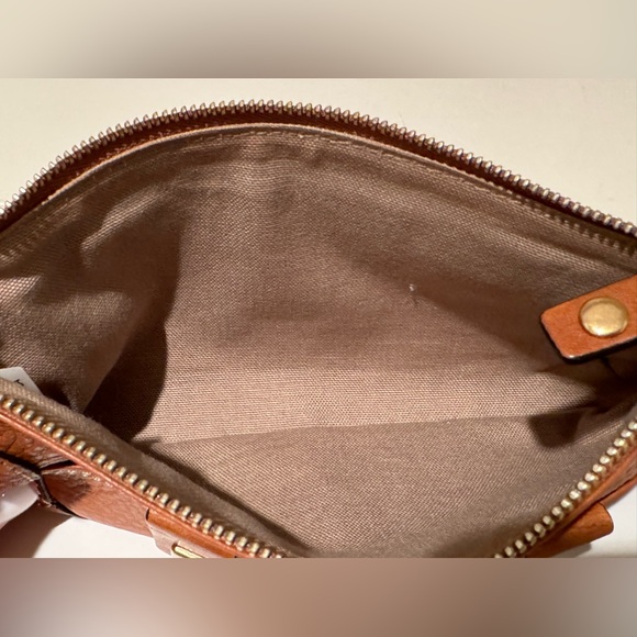 Michael Kors MK Brown Pebbled Leather Wristlet Wallet - Picture 5 of 6